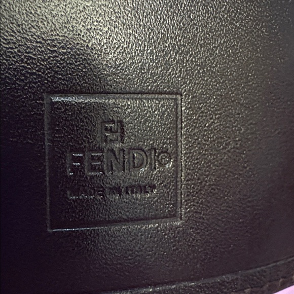 Fendi Logo Canvas Wallet in Brown and Black - Picture 4 of 12